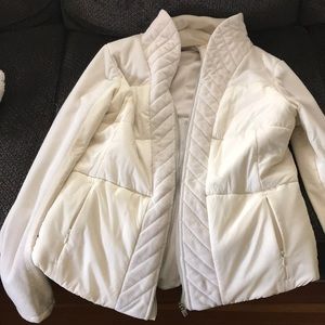 White fleece jacket